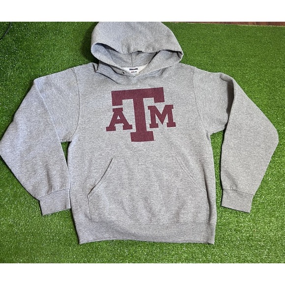 Jerzees Other - vintage Texas A&M Hoodie SM Jerzees Y2K Aggie Football Logo Pullover EUC